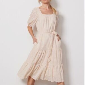 Evereve 100% Cotton Kiera Knit Cottagecote Dreamy Dress